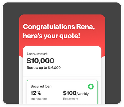 Accept your quote and receive the funds in your account.